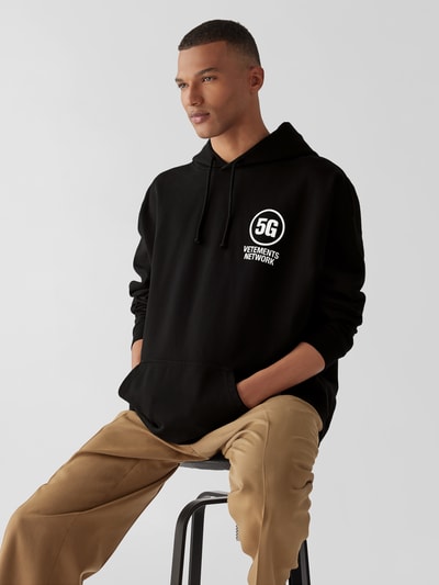 VETEMENTS Hoodie mit Label-Prints Schwarz 3