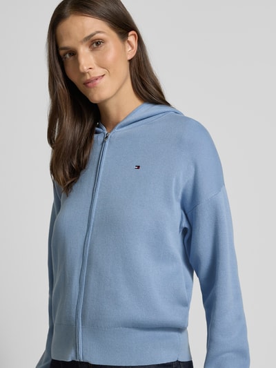 Tommy Hilfiger Regular Fit Cardigan aus Baumwoll-Mix Hellblau 3