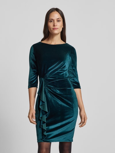 Paradi Knielanges Cocktailkleid mit Raffungen Dunkelgruen 4