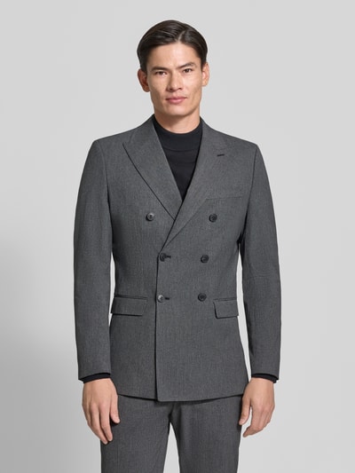 Selected Slim Fit Sakko mit doppelreihiger Knopfleiste Anthrazit 4