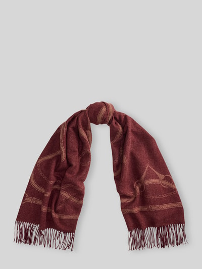 Lauren Ralph Lauren Schal mit Logo-Schriftzug aus Wollmix Bordeaux 1
