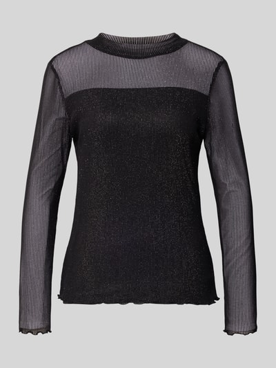 s.Oliver BLACK LABEL Slim Fit Langarmshirt mit Effektgarn Black 2