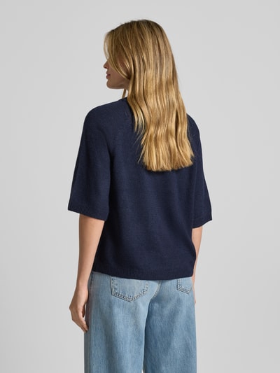 s.Oliver RED LABEL Sweter o kroju regular fit z dzianiny z dodatkiem wełny z alpaki Granatowy 5