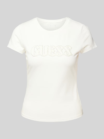 Guess T-Shirt mit Strasssteinbesatz Weiss 2