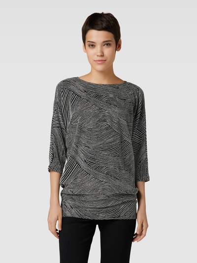 Apricot T-shirt met 3/4-mouwen Metallic zwart - 4