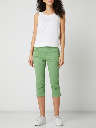 Tom Tailor High Waist Slim Fit Caprijeans mit Stretch-Anteil Modell 'Kate' Gruen 1