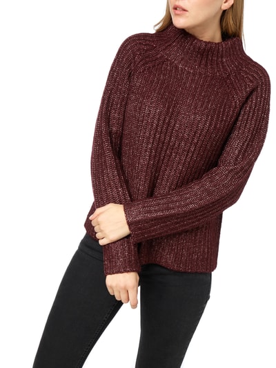 s.Oliver BLACK LABEL Boxy Fit Pullover mit Woll-Anteil Bordeaux 3