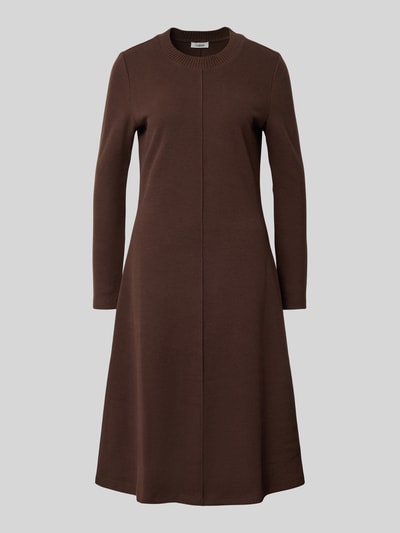s.Oliver RED LABEL Sukienka o lekko rozkloszowanym kroju dzianiny z mieszanki bawełny Ciemnobrązowy 2