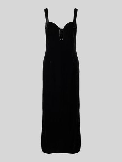 Bardot Cocktailjurk van fluweel met siersteentjes, model 'BROOKLYN' Zwart - 2