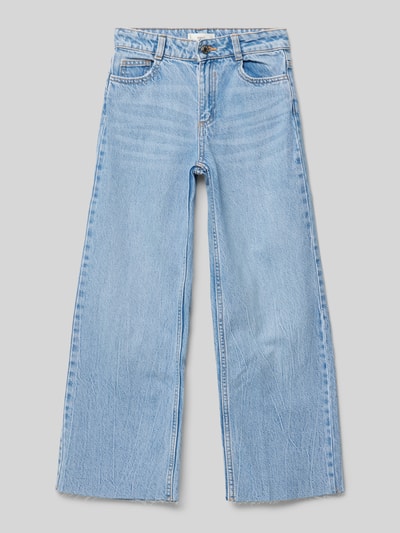 Mango Flared Fit Jeans aus reiner Baumwolle Hellblau 1