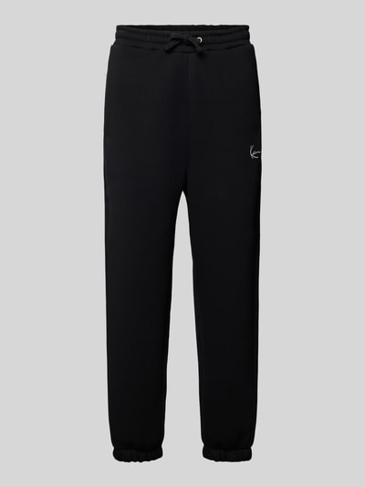KARL KANI Regular fit sweatpants met logostitching, model 'Signature' Zwart - 2