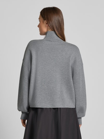 MSCH Copenhagen Gebreide pullover van viscosemix met opstaande kraag, model 'Mercy East' Middengrijs - 5