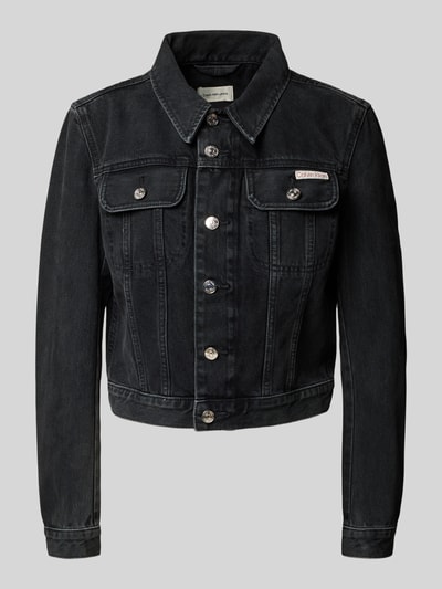 Calvin Klein Jeans Kurtka jeansowa z listwą guzikową Antracytowy 2