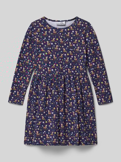 Happy Girls Midi-jurk met ronde hals Marineblauw - 1