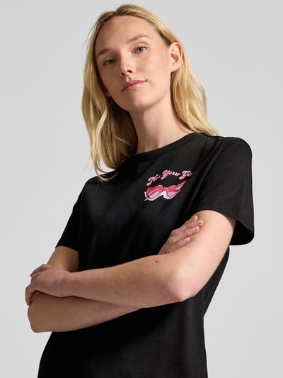 HUGO T-shirt met ronde hals, model 'Damacia' Zwart - 3