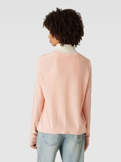 QS Cardigan met ribboorden Roze - 5