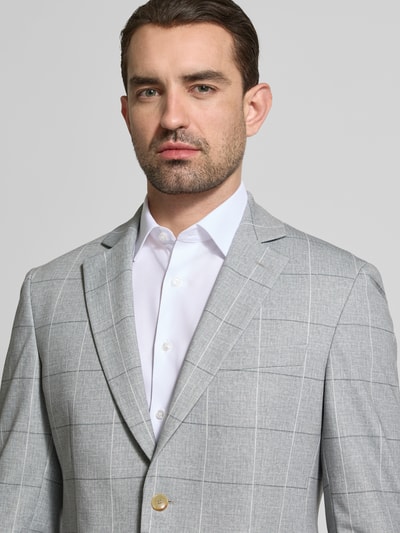 Atelier Torino Slim Fit 2-Knopf-Sakko mit Pattentaschen Mittelgrau 3