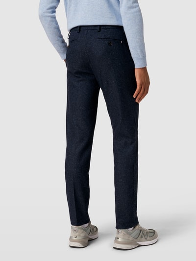 Tommy Hilfiger Straight Fit Bundfaltenhose mit Allover-Muster Marine 5