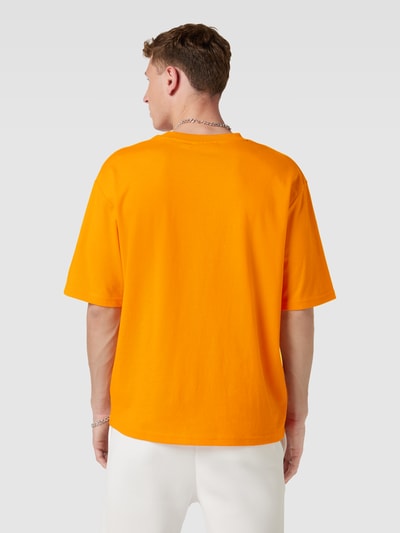 REVIEW Basic oversized T-Shirt mit Logo Detail Orange 5