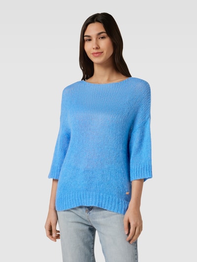 JOOP! Gebreide pullover met structuurmotief Bleu - 4