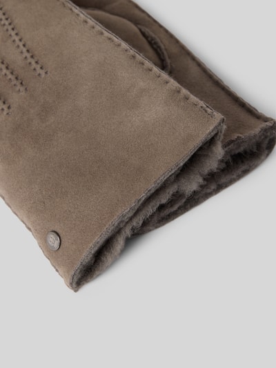 Roeckl Handschuhe aus Lammfell Modell 'OSLO' Mittelgrau 2