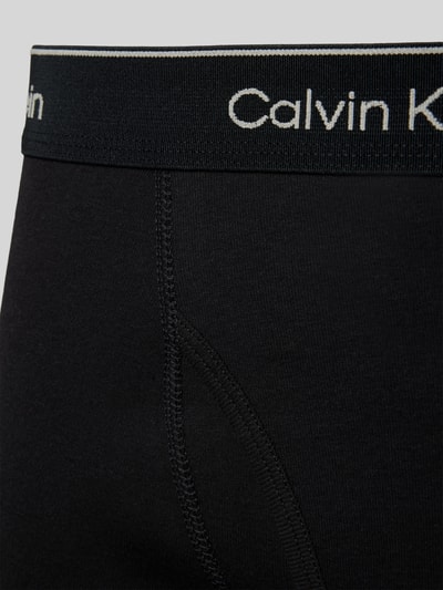 Calvin Klein Underwear Obcisłe bokserki z paskiem z logo w zestawie 3 szt. Czarny 2