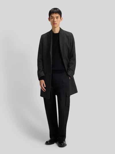 HUGO Regular Fit Wollmantel aus Twill Modell 'MALTE2541' Black 4