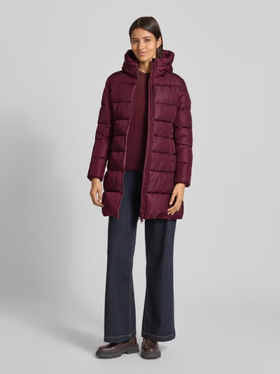SAVE THE DUCK Steppmantel mit Zweiwege-Reißverschluss Modell 'Taylor' Bordeaux 1