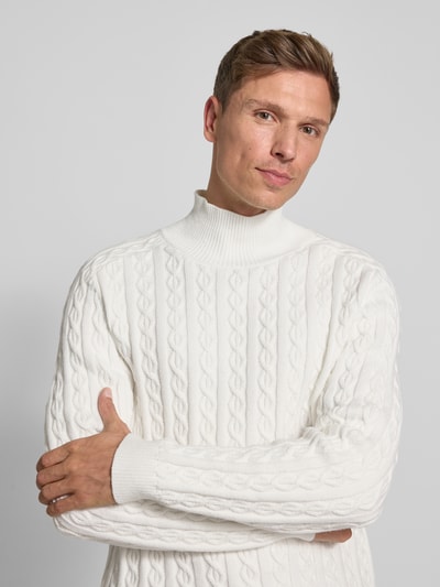 Drykorn Gebreide pullover met opstaande kraag, model 'EDDARD' Offwhite - 3