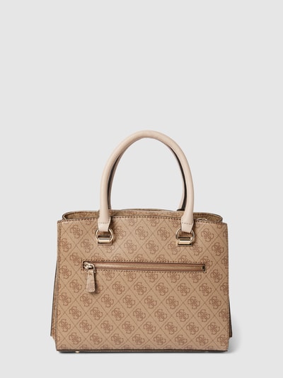 Guess Satchel Bag mit Allover Logo Modell NOELLE beige online kaufen