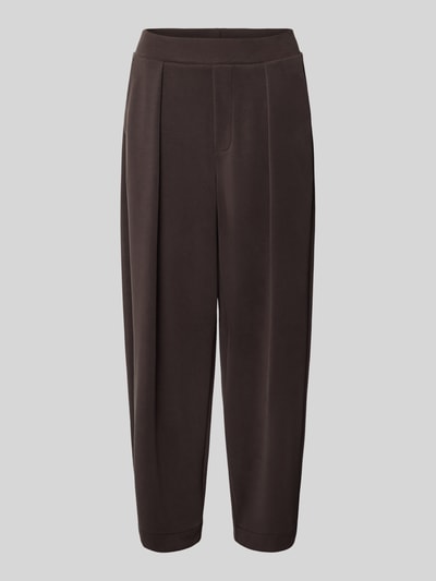 Rich & Royal Sweatpants aus Modal-Mix mit Bundfalten Schoko 1