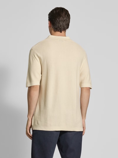 Tiger Of Sweden Relaxed fit poloshirt met V-hals, model 'Eoin' Ecru - 5