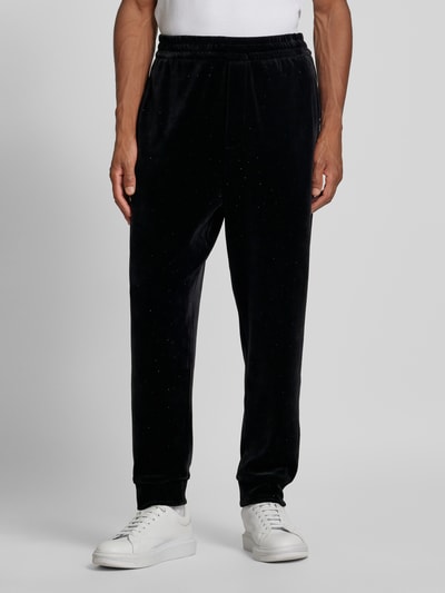 Emporio Armani Sweatpants met effectgaren, model 'JOUZ' Zwart - 4