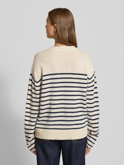 Tommy Hilfiger Regular fit gebreide pullover van pure wol Zand - 5