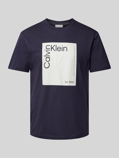 CK Calvin Klein T-shirt z nadrukiem z logo Grafitowy 2