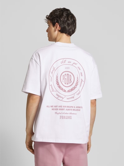 Pegador Oversized T-Shirt mit Label-Print Modell 'SYDON' Weiss 5