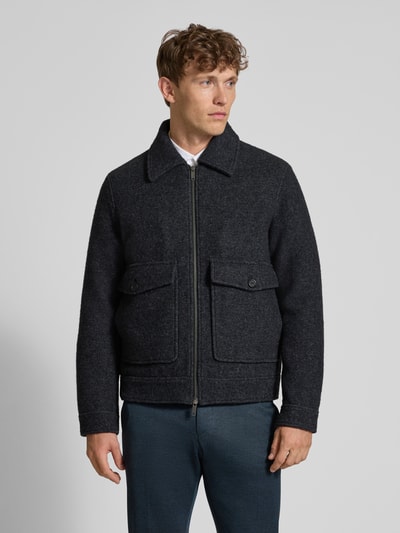 SELECTED HOMME Regular Fit Hemdjacke aus Woll-Mix Dunkelgrau 4