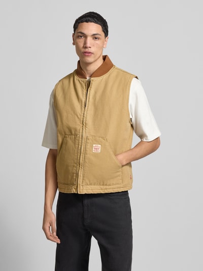 Levi's® Relaxed Fit Weste aus reiner Baumwolle Modell 'SANSOME' Beige 4