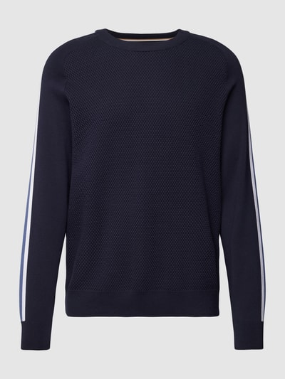 BOSS Pullover met ronde hals, model 'Pontevico' Marineblauw - 2