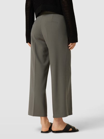 Cambio Spodnie materiałowe z szeroką nogawką i zakładkami w pasie model ‘CAMERON’ Khaki 5