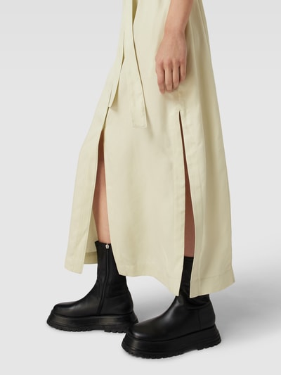 Calvin Klein Womenswear Maxikleid mit Umlegekragen und Pattentaschen Hellgruen 3