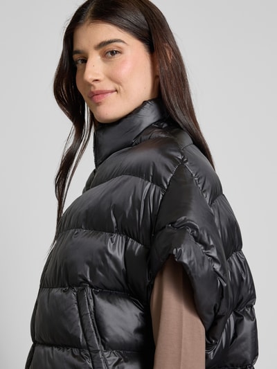 Stefanel Steppweste mit Stehkragen Modell 'PAD PONCHO' Black 3