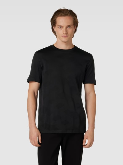 BOSS T-Shirt mit Strukturmuster Modell 'Tiburt' Black 4