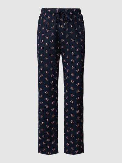 Calida Sweatpants met all-over motief Donkerblauw - 2