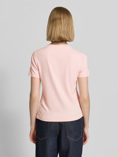 GUESS Activewear t-shirt z mieszanki wiskozy i elastanu z logo Jasnoróżowy 5