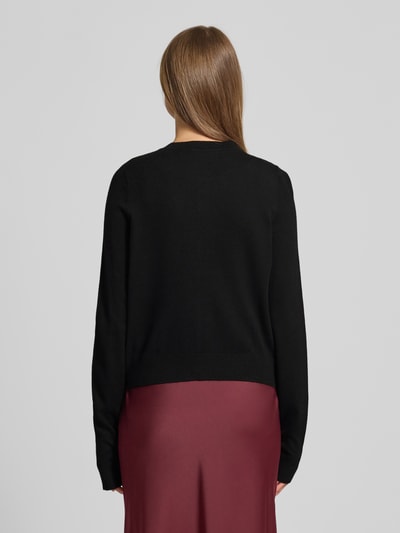 Vero Moda Kurtka z dzianiny o kroju regular fit z mieszanki wiskozy model ‘SABA’ Czarny 5