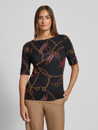Lauren Ralph Lauren T-Shirt im Allover-Look Modell 'JUDY' Black 4