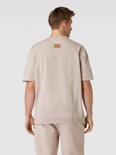 HUGO Oversized T-Shirt mit Label-Detail Modell 'Dandalor' Beige 5