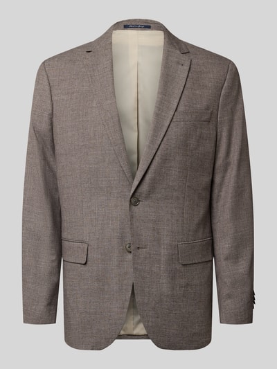 Productfoto, Regular Fit 2-Knopen-sakko met klepzakken van Christian Berg Men in beige gemêleerde kleur, materiaal-mix met viscose, reverskraag