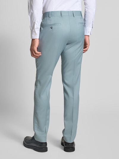 Wilvorst Slim fit pantalon met steekzakken Aquablauw - 5